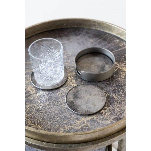 Atlas Design Set of 4 Coasters Atlas Design Set of 4 Coasters