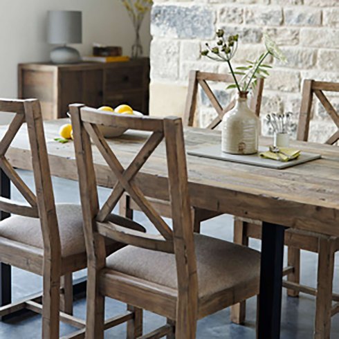 Key West Cross-Back Chair - Upholstered Seat Key West Cross-Back Chair - Upholstered Seat