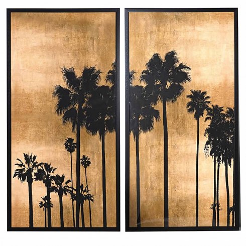 Santa Monica - Pair of Tall Palm Tree Framed Pictures Santa Monica - Pair of Tall Palm Tree Framed Pictures