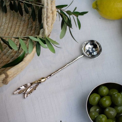 Olive Spoon with Olive Handle Detail Olive Spoon with Olive Handle Detail