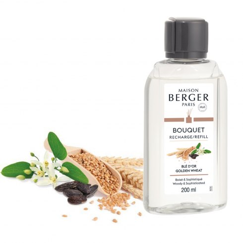 Golden Wheat Bouquet Refill For Diffusers 200ml - Maison Berger Golden Wheat Bouquet Refill For Diffusers 200ml - Maison Berger