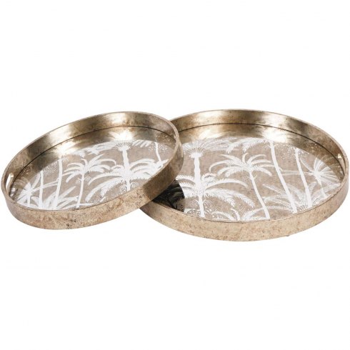 Palm Tree Set of Two Trays Palm Tree Set of Two Trays