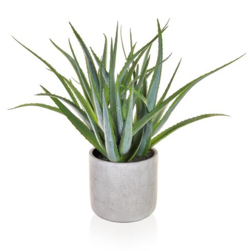 Artificial Aloe Plant In Light Grey Pot Artificial Aloe Plant In Light Grey Pot