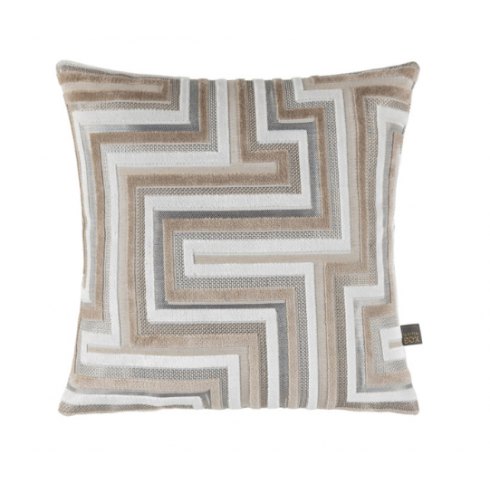 Austen Square Cushion In Taupe Austen Square Cushion In Taupe