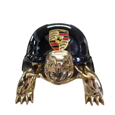 Turtle P. Glossy Black with Golden Body Art Piece Turtle P. Glossy Black with Golden Body Art Piece