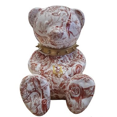 Bear D. Animal Print Brown 32cm Art Piece Bear D. Animal Print Brown 32cm Art Piece