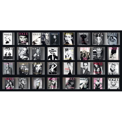 Vogue Black & White Books - Photo Art on Plexiglass Vogue Black & White Books - Photo Art on Plexiglass