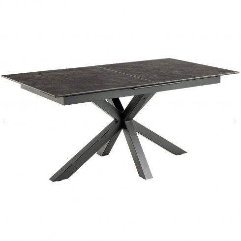 Moda Extending Dining Table 168x90cm Extends 210cm - Glass/Black Ceramic Top Moda Extending Dining Table 168x90cm Extends 210cm - Glass/Black Ceramic Top