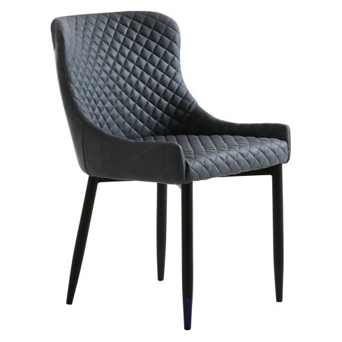 Moda Extending Black Ceramic Dining Set with 6 Ontario Grey PU Chairs Moda Extending Black Ceramic Dining Set with 6 Ontario Grey PU Chairs