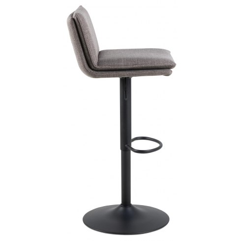 Flynn Bar Stool Black Frame Seat Grey-Brown Flynn Bar Stool Black Frame Seat Grey-Brown