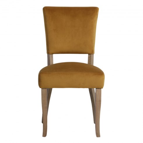 Paris Velvet Dining Chair in Ochre Paris Velvet Dining Chair in Ochre