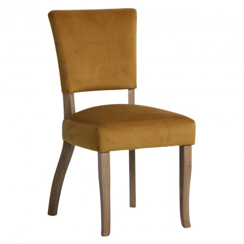 Paris Velvet Dining Chair in Ochre Paris Velvet Dining Chair in Ochre