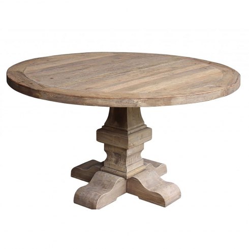 Jackson Bay Classic Pedestal Base Round Table in Reclaimed Oak Jackson Bay Classic Pedestal Base Round Table in Reclaimed Oak