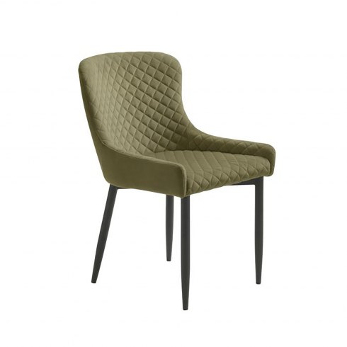 Ontario Dining Chair In Olive Green Velvet Ontario Dining Chair In Olive Green Velvet