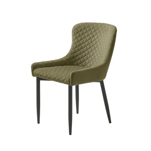Ontario Dining Chair In Olive Green Velvet Ontario Dining Chair In Olive Green Velvet