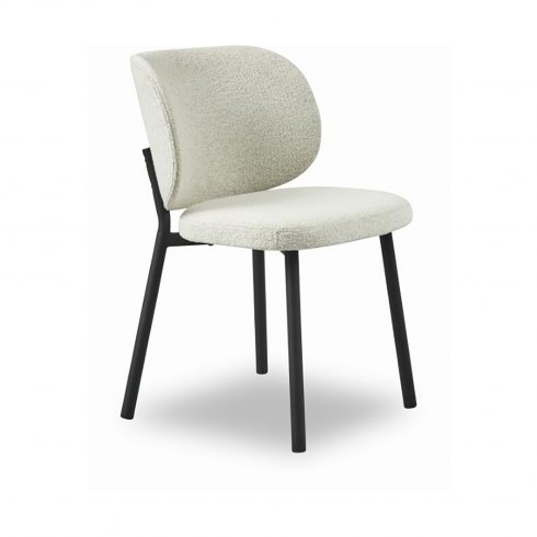 Swayne Dining Chair In Off White Bouclé Swayne Dining Chair In Off White Bouclé