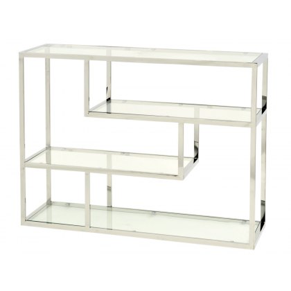 Linton Stainless Steel And Glass Small Modular Shelving Unit Linton Stainless Steel And Glass Small Modular Shelving Unit