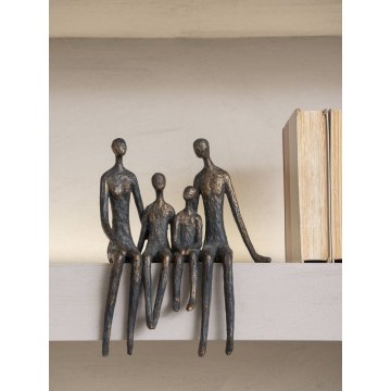 Sitting Family of Four Shelf Sculpture Sitting Family of Four Shelf Sculpture