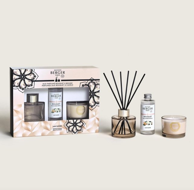 Maison Berger Eternity Nude Mini Bouquet & Candle Duo Gift Box Set – Lady Flower – Maison Berger