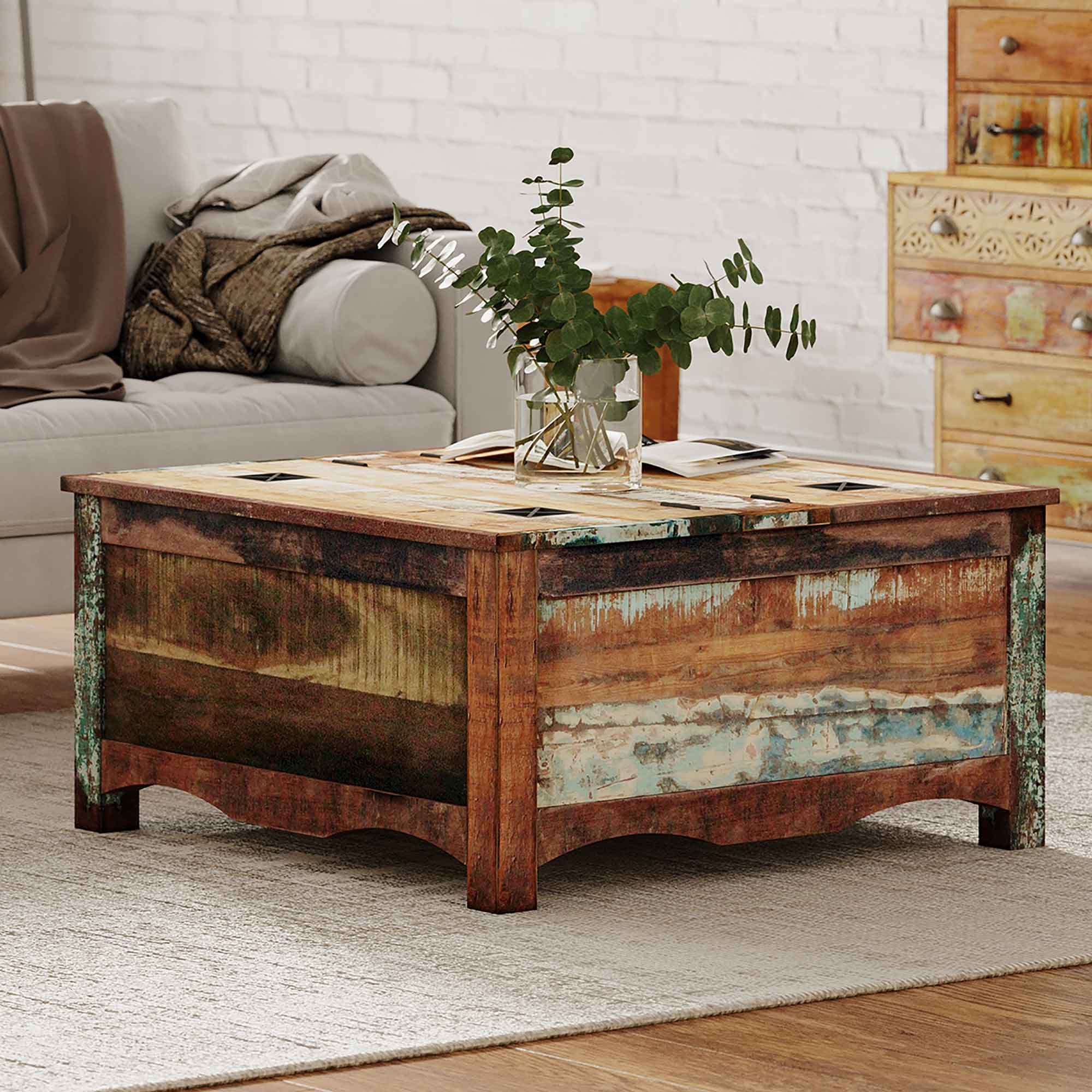 Riya Upcycled Trunk Coffee Table