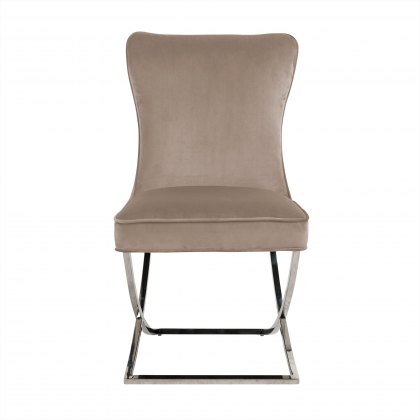 Chelsea Dining Chair in Khaki Velvet