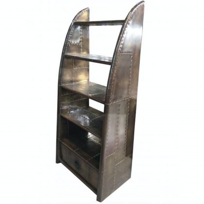 Aviator Wing Bookcase - Vintage Jet Brass