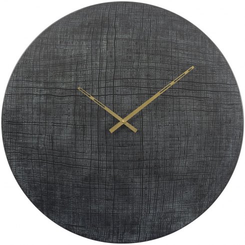 Solar - Black And Green Aluminium Wall Clock