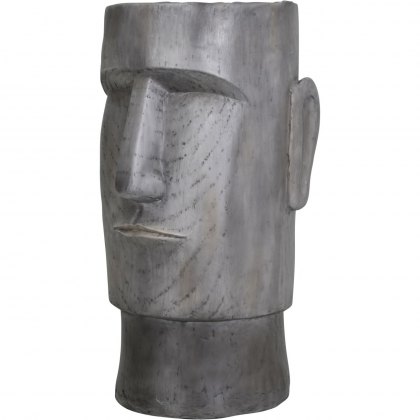 Moai Grey Head Planter Large