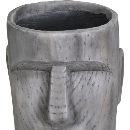 Moai Grey Head Planter Small