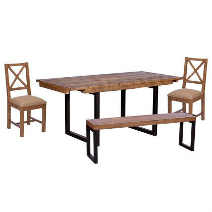 Key West 140cm Extending Dining Table Set