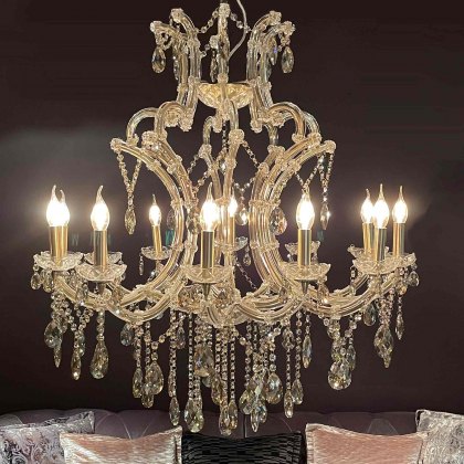 Amber Glass Chandelier