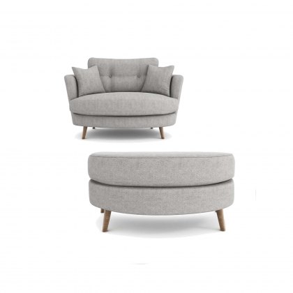 Lynton Oval Cuddler and Stool