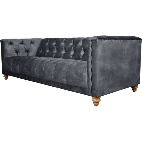 Christchurch Extra Large Sofa in Classic Velvet Ash Grey