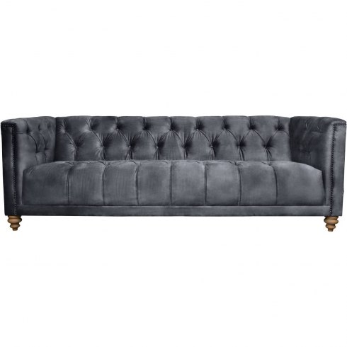 Christchurch Extra Large Sofa in Classic Velvet Ash Grey