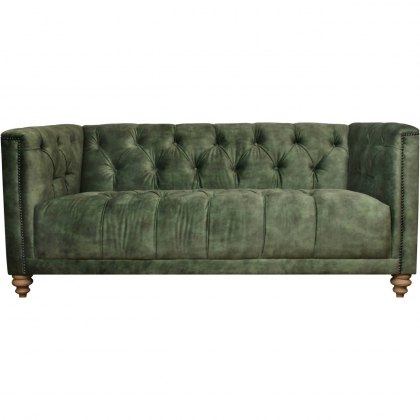 Christchurch Medium Sofa in Lovely Velvet Conifer