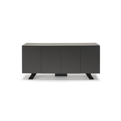 Spartacus Four Door Ceramic-Top Sideboard in Matt Grey Lacquer