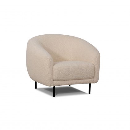 Riola Club Chair in Fabric or Leather