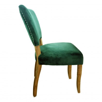 Paris Velvet Dining Chair in Forest Green