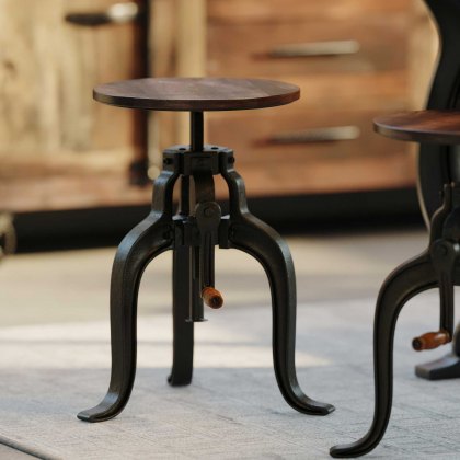 Hyatt Industrial Adjustable-Height Jack Stool