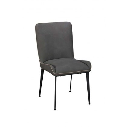 Rebecca Dining Chair In Anthracite Textured Fabric