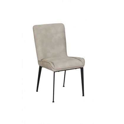 Rebecca Dining Chair In Misty Textured Fabric