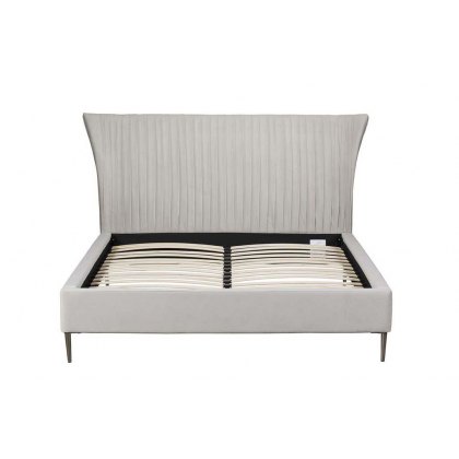 Avante Silver Pleated Velvet Bedstead