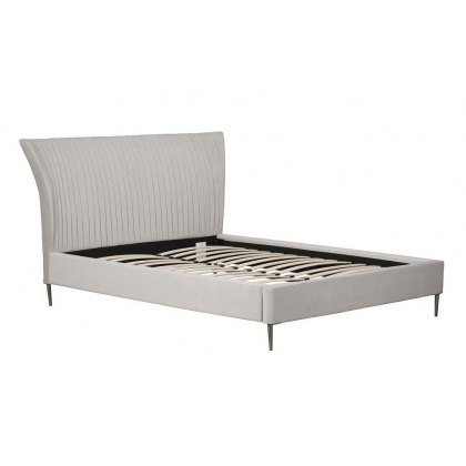 Avante Silver Pleated Velvet Bedstead