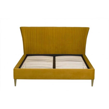 Avante Turmeric Pleated Velvet Bedstead