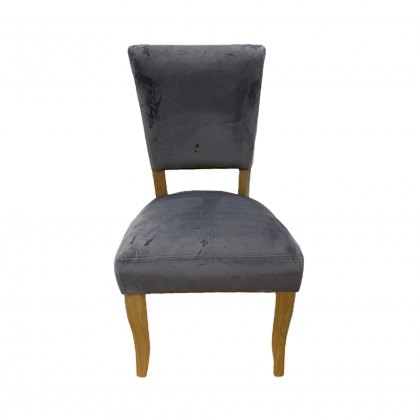 Paris Velvet Dining Chair in Charcoal Grey