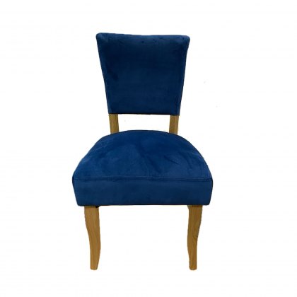 Paris Velvet Dining Chair in Royal Blue