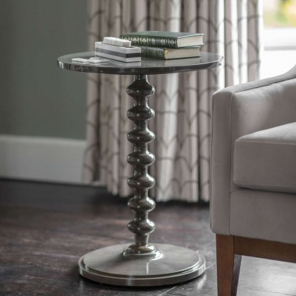Lacquer Side Table In Olive Finish