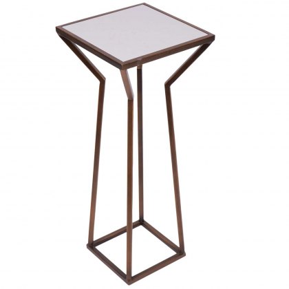 Hera Copper Frame & Ceramic Top Side Table