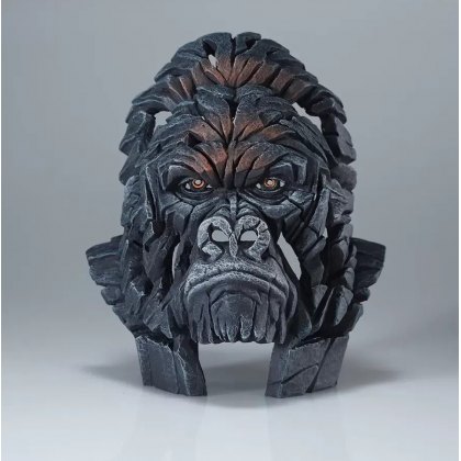 Miniature Gorilla Bust Sculpture