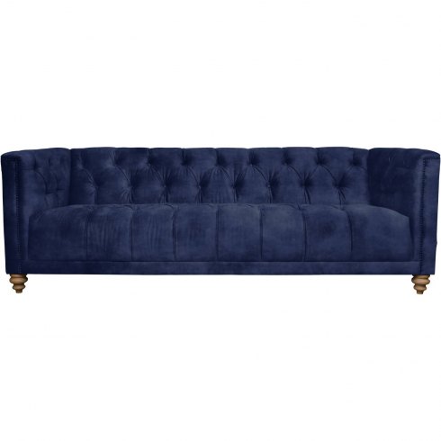 Christchurch Extra Large Sofa in Classic Velvet Deep Blue